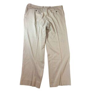 Tommy Bahama Mens Beige Pleated Dress Pants 38x32 Silk/Cotton Blend